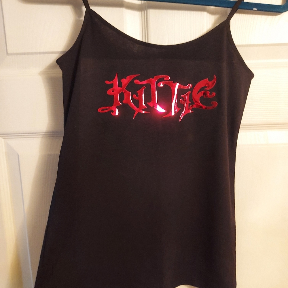 Kittie band tank top kittie shirt metallic vinyl numetal deftones tool slipknot